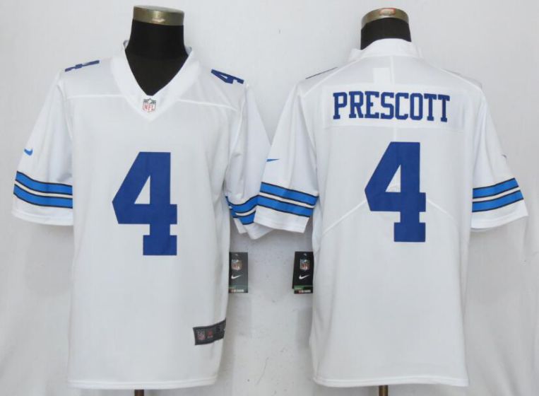 Men Dallas cowboys #4 Prescott White Nike Vapor Untouchable Limited NFL Jerseys